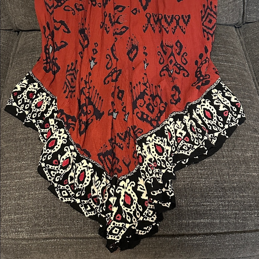 Bohemian Red Patterned Jumpsuit - Picture 3 of 4